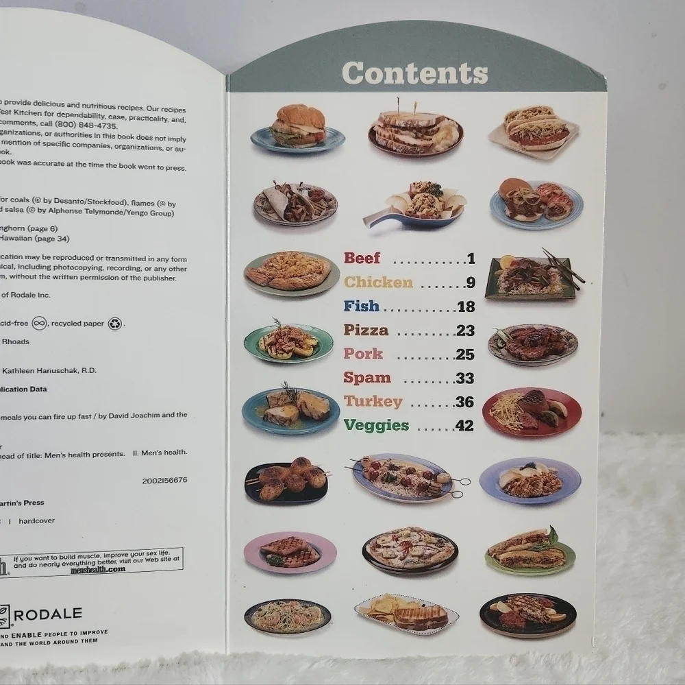 Men's Health Hard Cover Pages A Man A Can A Plan A Grill 2 Recipe Books